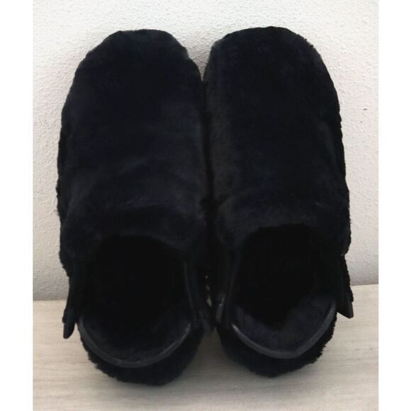 Nike FZ3119-001 Women's Sz 10 Black Calm Mule SE Faux Shearling Sandals - Picture 2 of 14